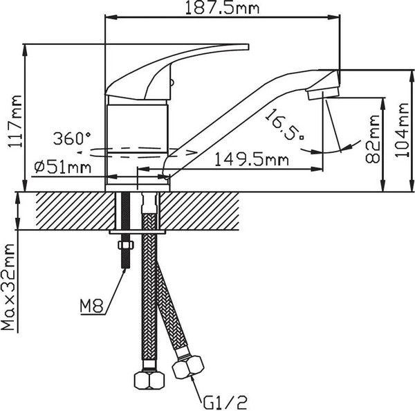 Изображение товара Смеситель Cronwil СД040-45