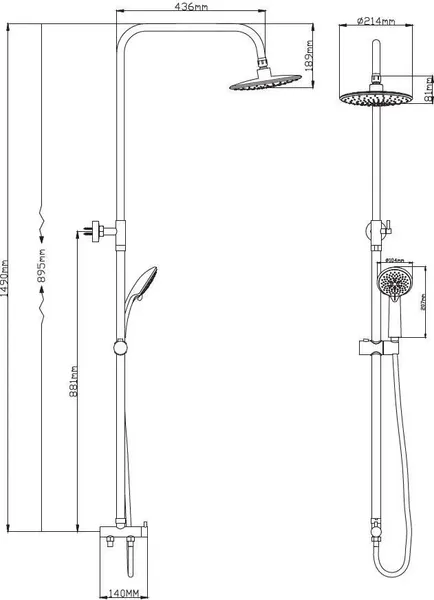 Изображение товара Душевая система Diadonna Д65-35001