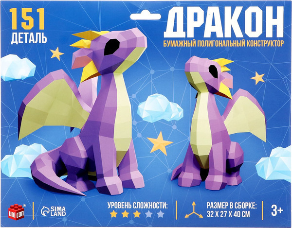 Изображение товара Конструктор Unicon Дракон / 9642138 (151эл)