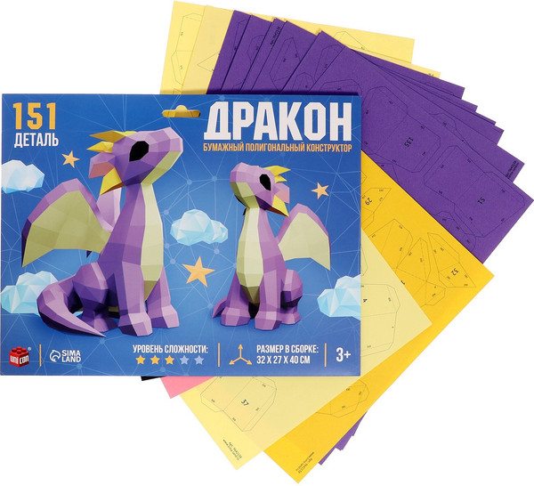 Изображение товара Конструктор Unicon Дракон / 9642138 (151эл)