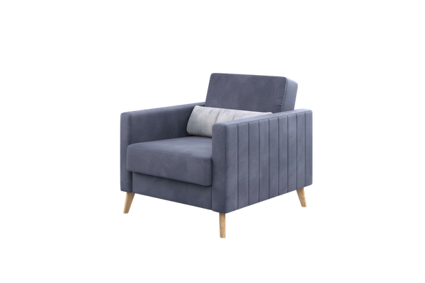 Изображение товара Кресло мягкое Мебельград Норд Стандарт  (мора деним/мора серый)