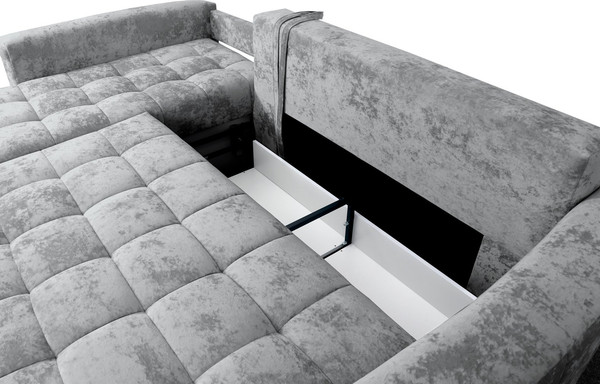 Изображение товара Диван угловой Мебельград Бремен Стандарт (тиффани серый)