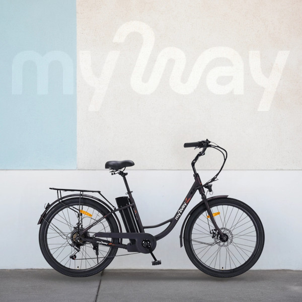 Изображение товара Электровелосипед MyWay Road 1.0 250 26 (17, черный антрацит)