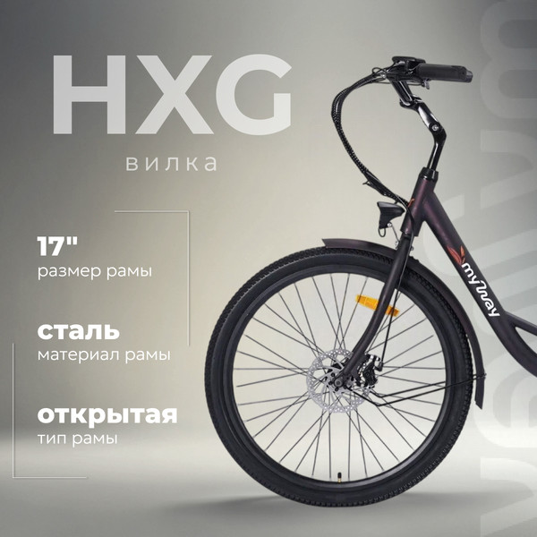 Изображение товара Электровелосипед MyWay Road 1.0 250 26 (17, черный антрацит)