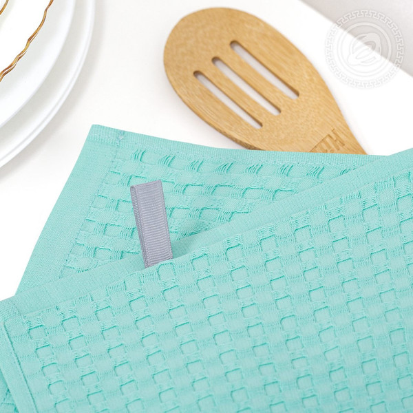 Изображение товара Полотенце АртПостель Вафельное Эмилия Клетка (40x70, мятный)