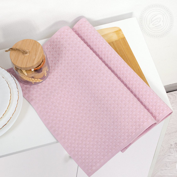 Изображение товара Полотенце АртПостель Вафельное Эмилия Клетка (40x70, пудровый)