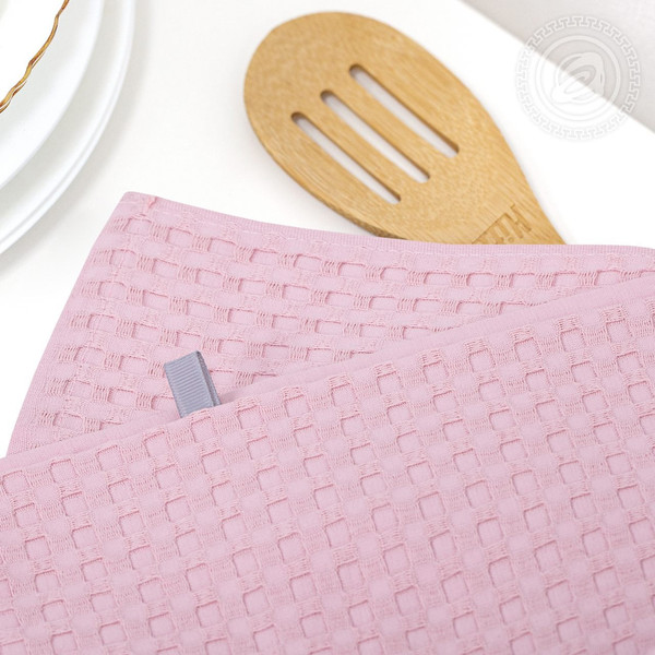 Изображение товара Полотенце АртПостель Вафельное Эмилия Клетка (40x70, пудровый)