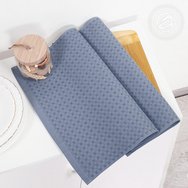 Изображение товара Полотенце АртПостель Вафельное Эмилия Клетка (40x70, серый)