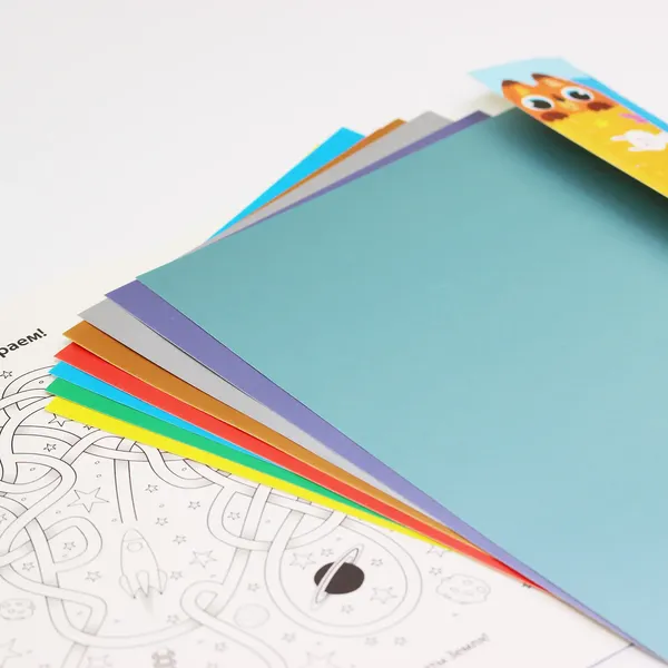 Изображение товара Набор цветного картона Paper Art Kids Космодром / ЦКПМ88625