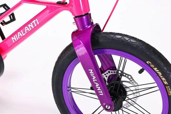 Изображение товара Детский велосипед Nialanti Magic 16 MD 2025 (розовый, с комплектом защиты)