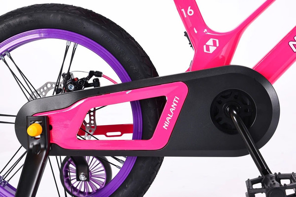 Изображение товара Детский велосипед Nialanti Magic 16 MD 2025 (розовый, с комплектом защиты, разобранный, в коробке)