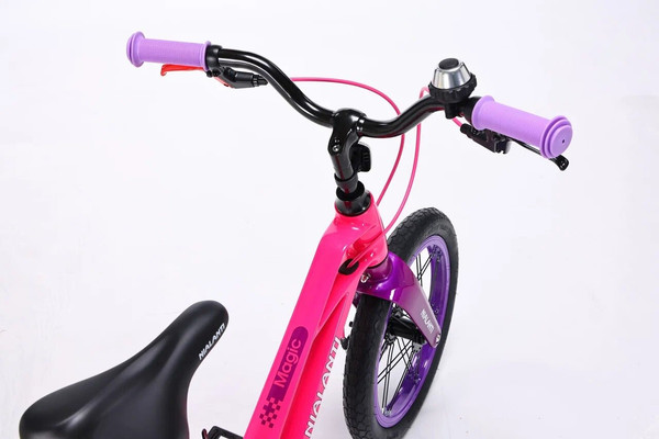 Изображение товара Детский велосипед Nialanti Magic 16 MD 2025 (розовый, с комплектом защиты, разобранный, в коробке)