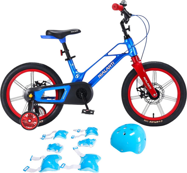 Изображение товара Детский велосипед Nialanti Magic 16 MD 2025 (синий, с комплектом защиты)