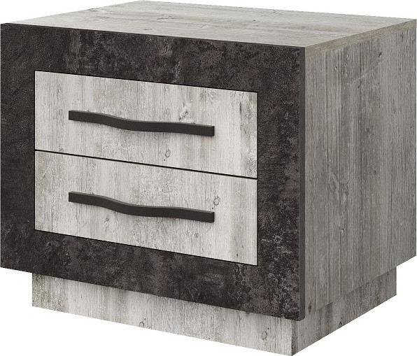 Изображение товара Прикроватная тумба Мебель-КМК 2Я Эстель 0738.8-02 (сосна шале/бетон спаркс 861)