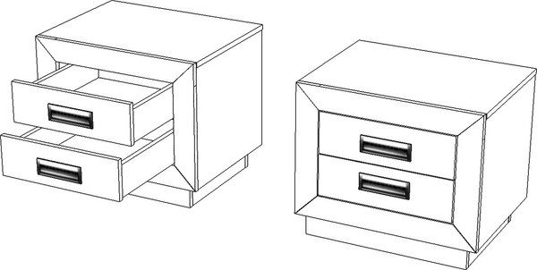 Изображение товара Прикроватная тумба Мебель-КМК 2Я Эстель 0738.8-02 (сосна шале/бетон спаркс 861)