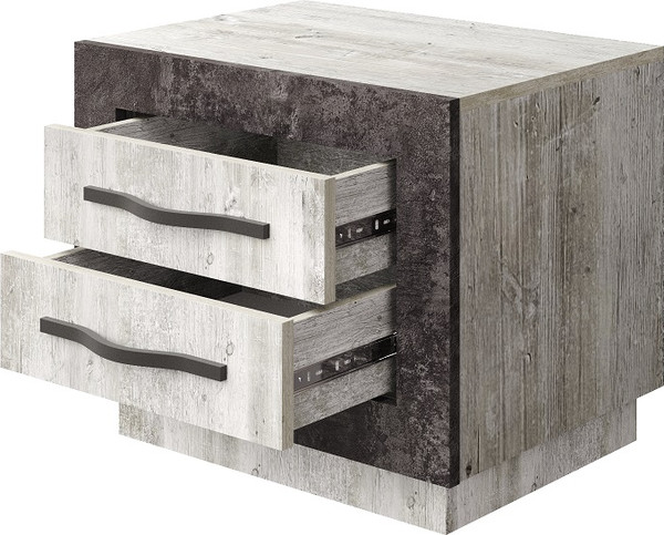 Изображение товара Прикроватная тумба Мебель-КМК 2Я Эстель 0738.8-02 (сосна шале/бетон спаркс 861)