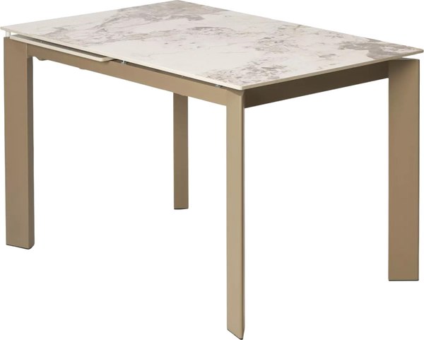 Изображение товара Обеденный стол M-City Corner 120 Gloss / 614M05846 (Luxury Pandora Solid Ceramic/Taupe)