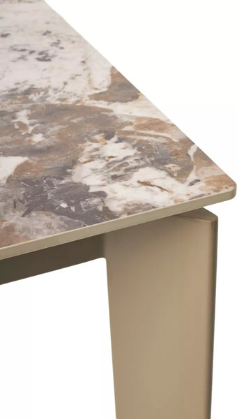 Изображение товара Обеденный стол M-City Corner 120 Gloss / 614M05846 (Luxury Pandora Solid Ceramic/Taupe)