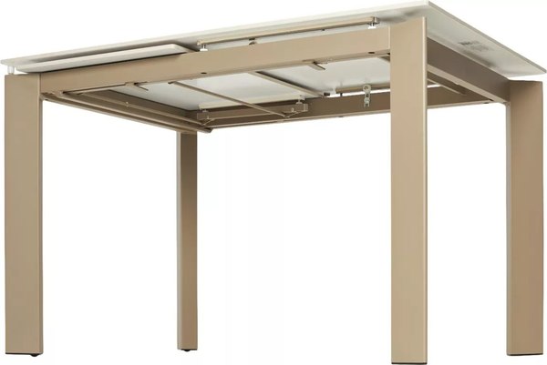 Изображение товара Обеденный стол M-City Corner 120 Gloss / 614M05846 (Luxury Pandora Solid Ceramic/Taupe)