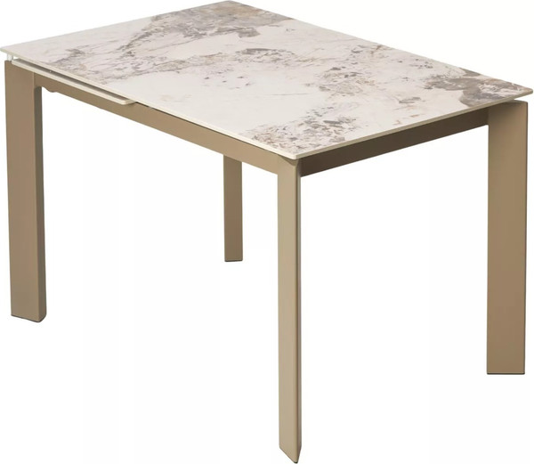 Изображение товара Обеденный стол M-City Corner 120 Gloss / 614M05846 (Luxury Pandora Solid Ceramic/Taupe)