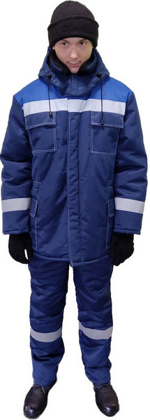 Изображение товара Куртка рабочая Урарту Легион утепленная (р.56-58, 158-164, темно-синий/василек)