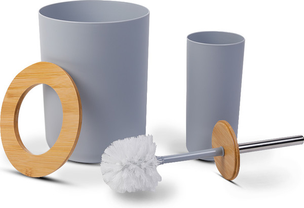 Изображение товара Набор аксессуаров для ванной и туалета Solmax&Home SM90522 (серый)