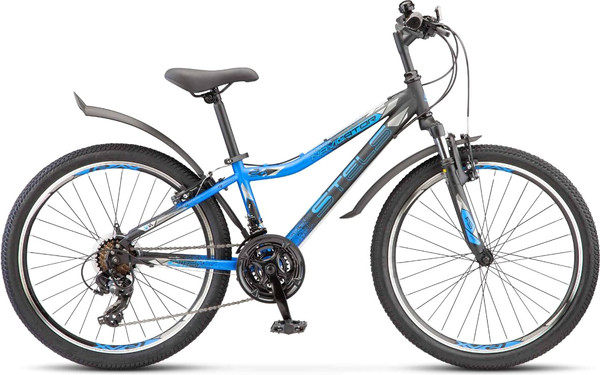 Изображение товара Велосипед STELS Navigator 410 V 21-sp 24 (12, черный/синий, разобранный, в коробке)