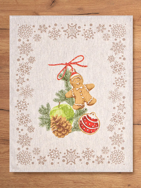 Изображение товара Набор полотенец Pole Kvetak (Беларускі лён) 46x60 24С112-ШР/рп/фкор/к. (345 Рождественские пряники 1/сорт 1)