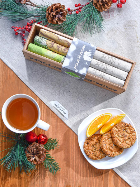 Изображение товара Набор полотенец Pole Kvetak (Беларускі лён) 46x60 24С112-ШР/рп/фкор/к. (345 Рождественские пряники 1/сорт 1)