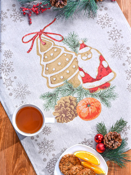 Изображение товара Набор полотенец Pole Kvetak (Беларускі лён) 46x60 24С112-ШР/рп/фкор/к. (345 Рождественские пряники 1/сорт 1)