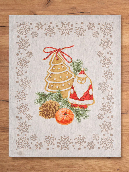 Изображение товара Набор полотенец Pole Kvetak (Беларускі лён) 46x60 24С112-ШР/рп/фкор/к. (345 Рождественские пряники 1/сорт 1)