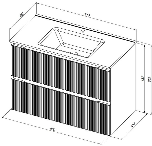 Изображение товара Тумба под умывальник Aquanet Джейн 90 Flat / 335435 (мисти грин)