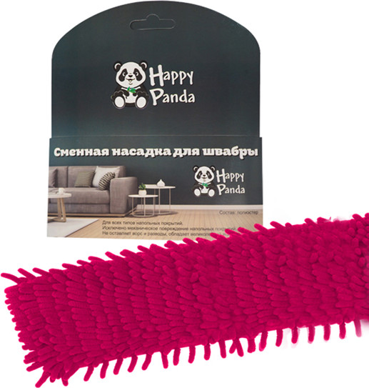 Изображение товара Моп для швабры Happy Panda Лапша из микрофибры HP-RM04СH (вишневый)