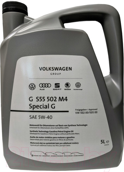 Изображение товара Моторное масло Volkswagen Special G 5W40 G052502M4/GS55502M4 (5л)