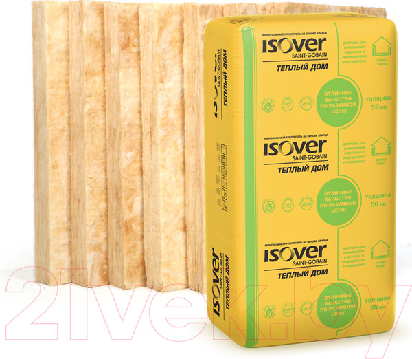 Изображение товара Минеральная вата Vetonit (Isover) Теплый Дом 50x610x1170/Y