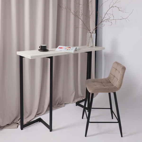 Изображение товара Стул барный AksHome Mia (бежевый велюр HLR08/черный)