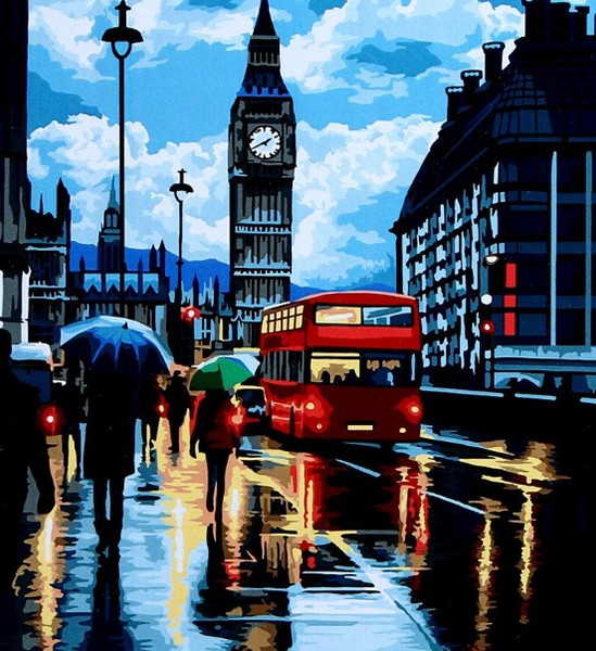 Изображение товара Картина по номерам Школа талантов Дождливая улица / 9898615