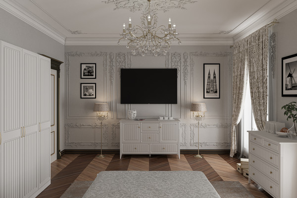 Изображение товара Тумба Bravo Мебель Мэгги 4 ящика (белый снег/лак белый)