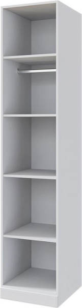 Изображение товара Шкаф Bravo Мебель Мэгги ШР-1 (белый снег/лак белый)