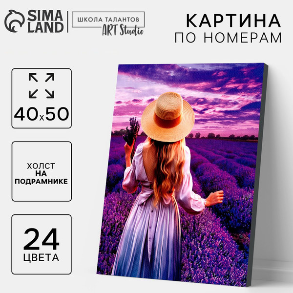 Изображение товара Картина по номерам Школа талантов Девушка в фиолетовом платье / 9898613