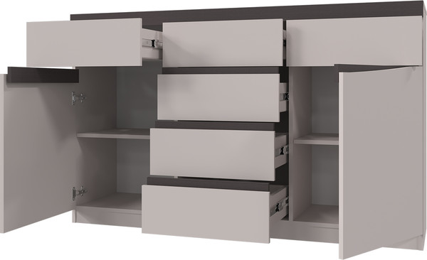 Изображение товара Тумба Bravo Мебель Тиана 6ящ. (персидский жемчуг/вольфрам)