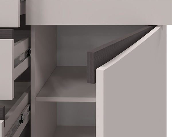 Изображение товара Тумба Bravo Мебель Тиана 6ящ. (персидский жемчуг/вольфрам)