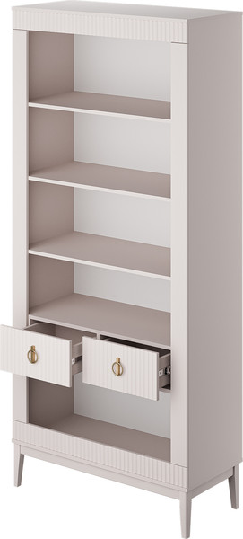 Изображение товара Стеллаж Bravo Мебель Фарго (персидский жемчуг/лак льняной)