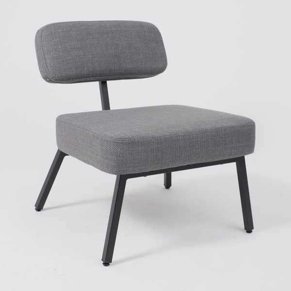 Изображение товара Кресло мягкое AksHome Aspen (серая рогожка Bjorn 13/черный)