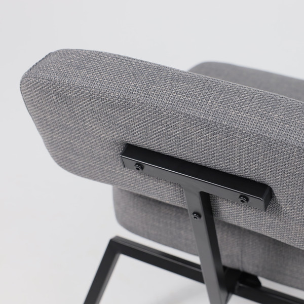 Изображение товара Кресло мягкое AksHome Aspen (серая рогожка Bjorn 13/черный)