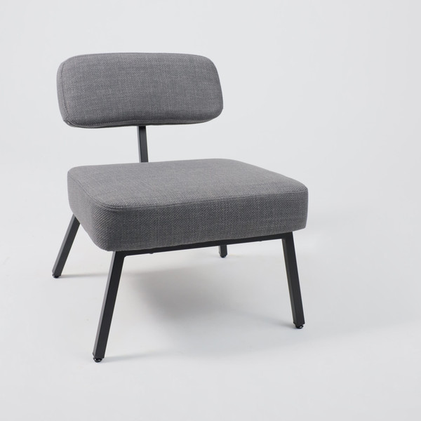 Изображение товара Кресло мягкое AksHome Aspen (серая рогожка Bjorn 13/черный)