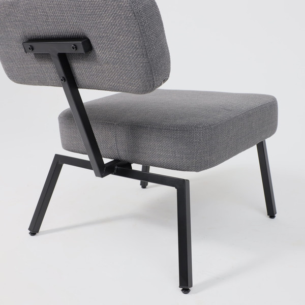 Изображение товара Кресло мягкое AksHome Aspen (серая рогожка Bjorn 13/черный)