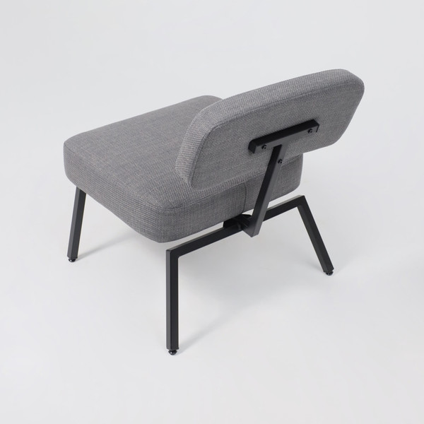 Изображение товара Кресло мягкое AksHome Aspen (серая рогожка Bjorn 13/черный)