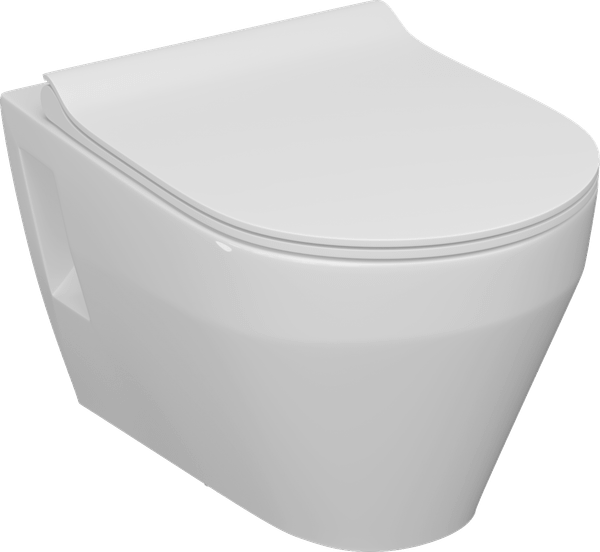 Изображение товара Унитаз подвесной с инсталляцией Керамин Бари Slim МЛ Премиум c кнопкой K5236-К-EEA2