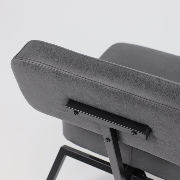 Изображение товара Кресло мягкое AksHome Aspen (экокожа винтажный черный Watusi 16/черный)